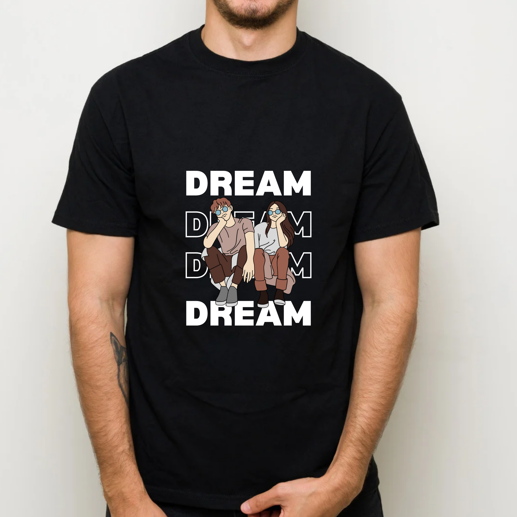 Dream With My Love Couple T-Shirts – Custom Matching Tees for Couples | Book My Tee